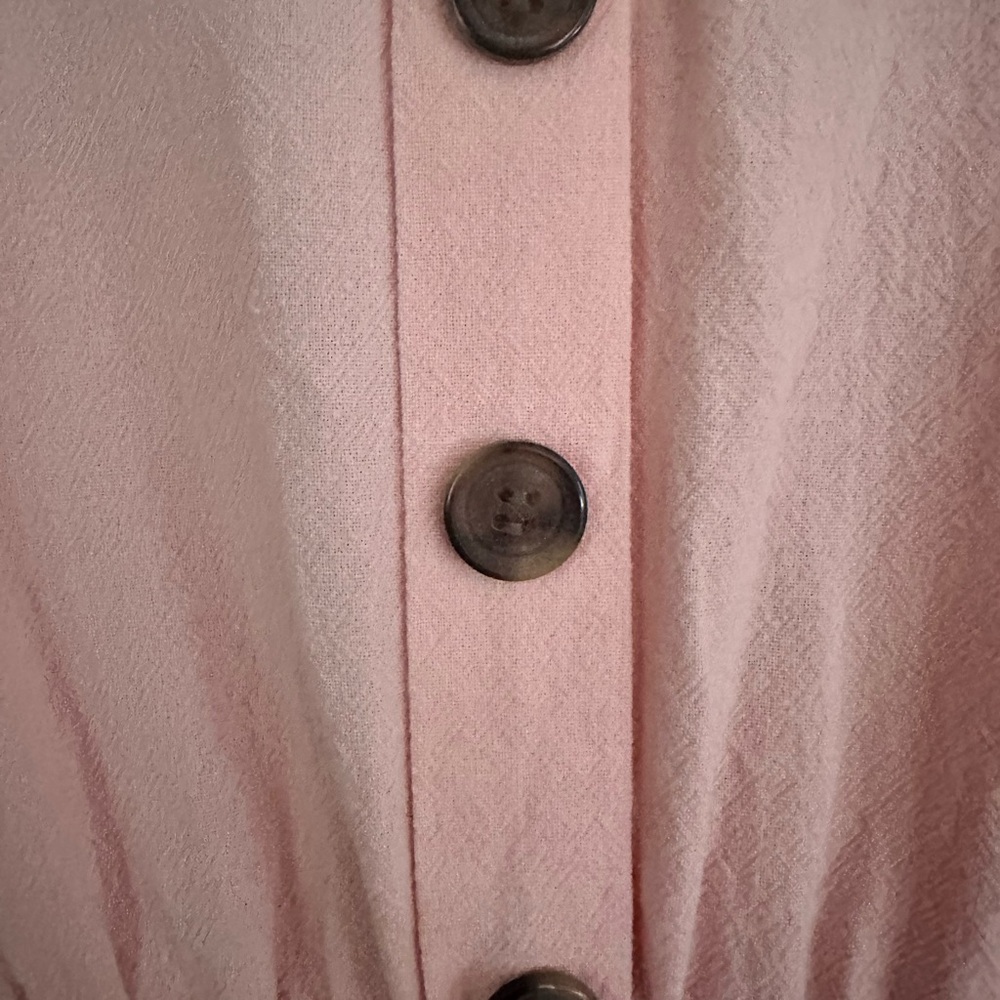 Pink Button-Down Women's Dress - Picture 4 of 11